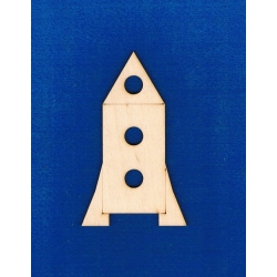Rakieta 12,5x7,5 cm , kosmos, statek kosmiczny ,pokój dziecka , panel ścienny , sklejka
